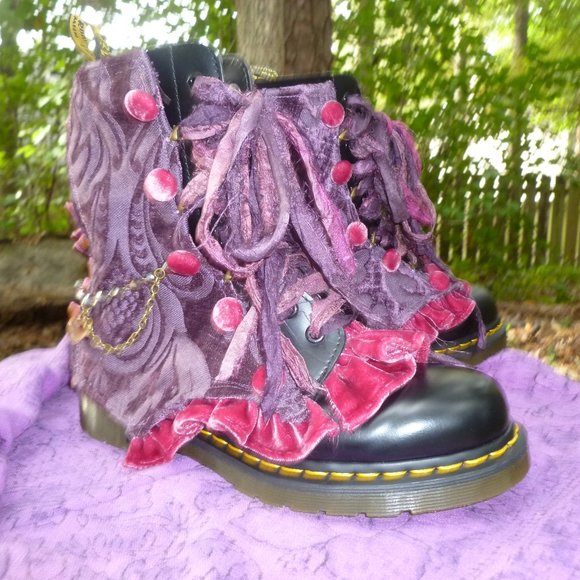 Dr. Martens Shoes - Dr Martens Custom OOAK Victorian Goth